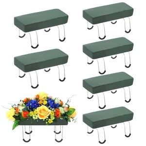 Unique Bargains Cemetery Headstone Flower Saddles with Floral Foam Rustproof Galvanized 11 Inch - 1 of 4