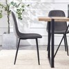 Syemin Linen-Cotton Dining Chair Set of 4, Integrated Seat and Backrest, Curved Widened Cushion Design for Dining Room, Gray, 16.9"*17"*34.5" - 3 of 4