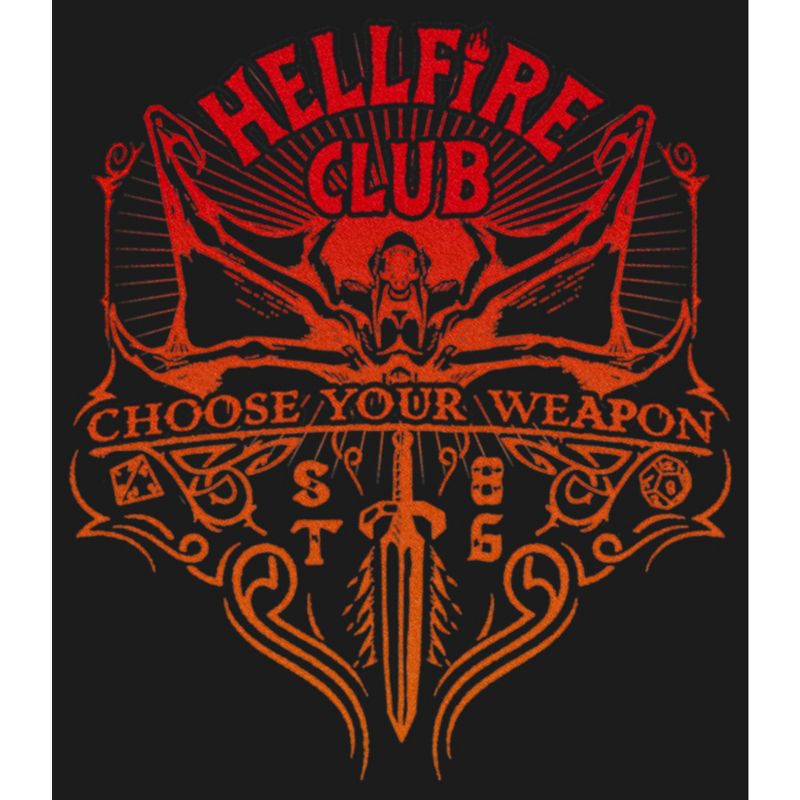 Juniors Womens Stranger Things Choose Your Weapon Festival Muscle Tee, 2 of 5
