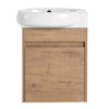 ALEXOUN 16'' Wall Mounted Bathroom Vanity with Single Oval Ceramic Sink,with 1 Soft Close Doors and White Ceramic Sink Top  For Small Bathroom - 4 of 4