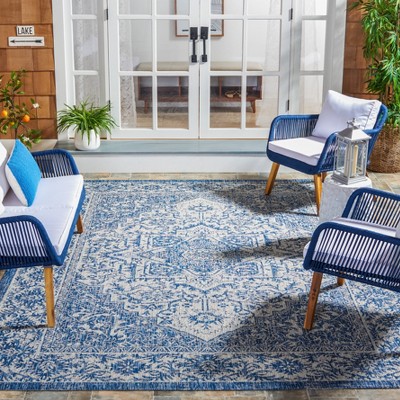 Gray Rectangular 8' x 10' Easy Care Synthetic Rug