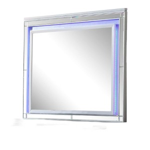 Sterling Mirror Framed LED Mirror Made With Wood in Silver Color same as G150108487(INCLUDES ONLY MIRROR) (NJ inventory) - 1 of 1