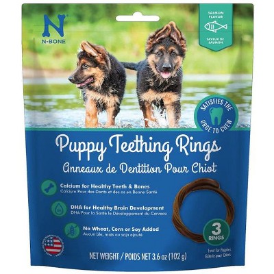 N-Bone Puppy Teething Rings Salmon Flavor (3 count)
