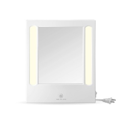 White LED Lighted Rectangular Magnifying Vanity Mirror