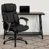 Emma and Oliver High Back Folding Black LeatherSoft Executive Swivel Office Chair with Arms - 2 of 4