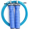 WOD Nation Attack Speed Adjustable Jumping Rope, Unique One Thick and One Light Jump Cable Skipping Workout System, 11 Foot, Blue - 2 of 4