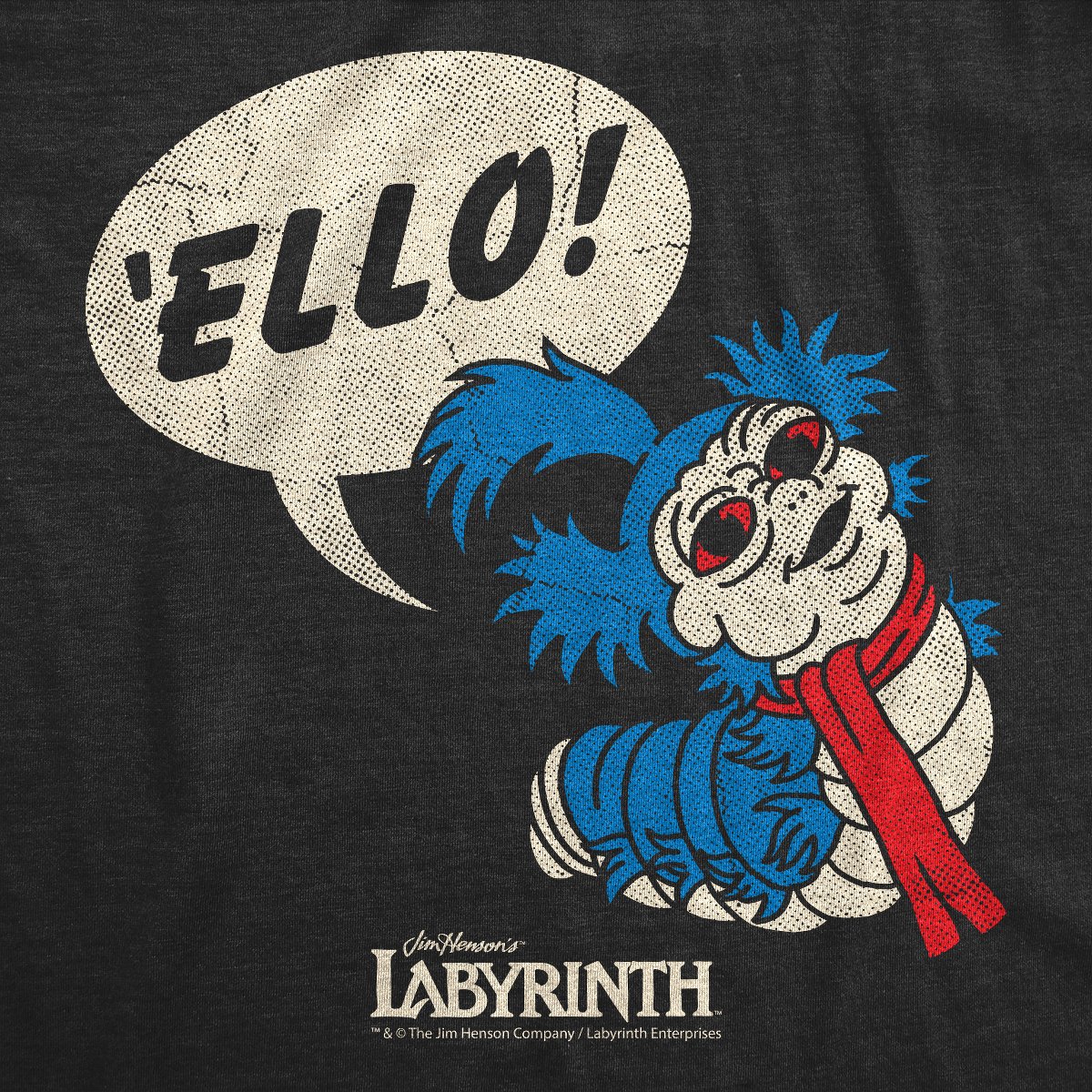 Мужские футболки Crazy Dog T-Shirts, Inc. Mens Funny T Shirts Ello Worm Jim Henson's Labyrinth Movie Tee For Men - Crazy Dog Men's T Shirt With Movie Sayings Black XXL — фото 2