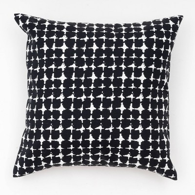 18"x18" Lenore Indoor/Outdoor Square Throw Pillow Black - freshmint