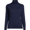 Lands' End Women's Fine Gauge Cotton Turtleneck Sweater - 3 of 3