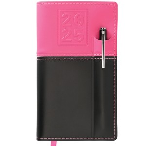 Global Printed Products 14 Month Pocket Planner With Pen CY 2025 (Pink) - 1 of 4