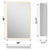 Aura LED Medicine Cabinet with Mirror, Recessed/Wall Mount Bathroom Cabinet, Dimmable, 3 Mode Light, Anti-Fog, Memory Function, Silver - 2 of 4