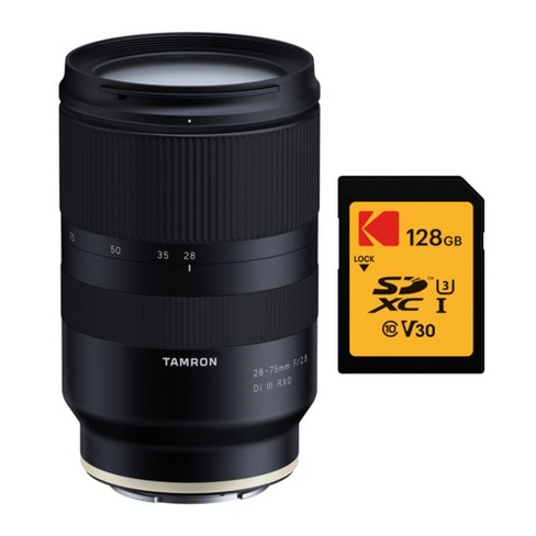 Tamron 28-75mm F/2.8 Di III RXD Lens for Sony E with Kodak 128GB Memory Card