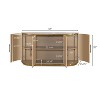Christopher Knight Home Ashby 57'' Modern Curved Buffet Cabinet Sideboard with 4 Doors and Metal Handles - 3 of 4