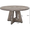 Maliang 47" Round Farmhouse Dining Table for 4 People - 4 of 4