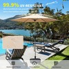 Osparple Outdoor Umbrellas for Patio, Table Umbrella with Crank, Waterproof Pool Umbrella for Inside of Pool, without Base - 3 of 4