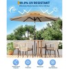 10ft Patio Umbrella, Table Umbrella Outdoor Patio with Crank Lift & Push Button Tilt, 8 Sturdy Ribs for Yard, Deck, Pool - 4 of 4