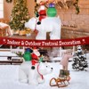 SEVOBAL Inflatable Holiday Decorations 6ft Christmas Santa Claus Rides Polar Bear Garden Santa Claus Decor Outdoor Xmas Decor, White, 37.8"*76.8"*71" - 4 of 4