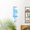 6" Glass Coastal Abstract Windchime Blue/Natural - Olivia & May - 2 of 4