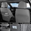 Coverado Car Seat Covers, Front and Rear Waterproof Faux Leather Auto Seat Protectors with Lumbar Support - 2 of 4