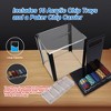 GSE 1,000pcs Acrylic Poker Chip Carrier, Casino Poker Chips Case with 10 Poker Chip Tray/Holder - 4 of 4