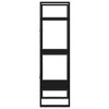 vidaXL 3-Tier Book Cabinet Black 15.7 in.x11.8 in.x41.3 in. Engineered Wood - 4 of 4