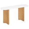 Infurnic Decorative Storage Cabinets Rustic Sofa Table with Curved Legs, Hallway Accent Table for Entrance and Living Room, Beige, 53.9"*14"*30" - 4 of 4