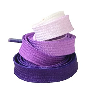 Elerevyo Colorful Gradient Flat Shoelaces Shoestring Shoe Laces for Sneakers 1 Pair - 1 of 4