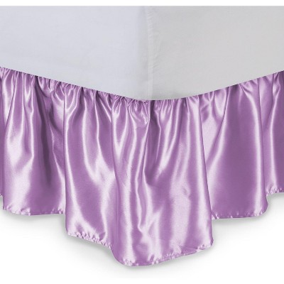  Purple Lavender Bed Skirt with Split Corners King Size