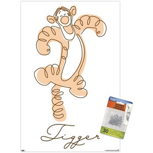 Trends International Disney Simple Moments Line Art - Tigger Unframed Wall Poster Prints - 1 of 4