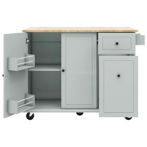 NicBex 1 Drawer Rolling Kitchen Island Cart with Drop Leaf,Kitchen Island on Wheels with Pull Out Cabinet Organizer,Island Table for Kitchen - 1 of 4