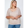 Slickblue Women's Knit Top, Flowy Fit, Short Sleeve Tee, Effortless Casual Style, Olive, 1XL - 2 of 4