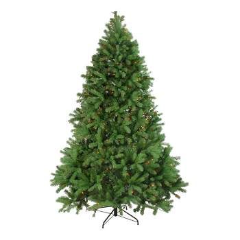Northlight Real Touch™️ Pre-Lit Full Noble Fir Artificial Christmas Tree - 6.5' - Multi-Color Lights