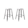 Set of 2 29" Lennon Saddle Backless Barstools - ACEssentials: Charcoal Steel Frame, Fixed Height - 3 of 4
