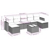 vidaXL 8 Piece Patio Sofa Set with Cushions Brown Poly Rattan - 3 of 4