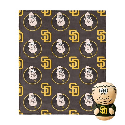 MLB San Diego Padres Mascot Silk Touch Throw Blanket and 11" Plush