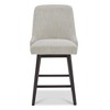 Spruce&Spring Upholstered Counter Height Swivel Barstool with Back - 2 of 4