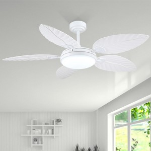 52 Inch Indoor and Outdoor palm Leaf Ceiling Fan with Light - 1 of 4