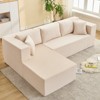 Mjkone W106'' Modern 2-Piece Free Combination Corduroy Upholstered L-Shaped Modular Sectional Sofa With Left Chaise And Pillows - 3 of 4