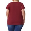 Agnes Orinda Women's Plus Size V Neck Ruffle Short Sleeve Boho Floral Casual T-Shirt - 4 of 4