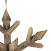 SEVOBAL Party Decorations and Accessories Set of 2 Large Fir Wood Snowflake Ornaments for Christmas Tree Holiday Display, Brown, 22"*22"*2" - 3 of 4