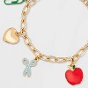 Teacher Apple Pencil Scissor Charm Bracelet - Multicolor - 4 of 4