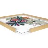 Kate and Laurel Blake Flowers on Glass 2 Whole Flowers Framed Printed Art by Jessi Raulet of Ettavee, 24x32, Natural - 3 of 4