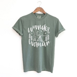 Simply Sage Market Women's Wander Woman Tent Short Sleeve Garment Dyed Tee - 1 of 3