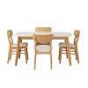 Merax Mid-Century Modern 5-Piece Dining Set with Solid Wood Frame Table & Upholstered Chairs - 4 of 4