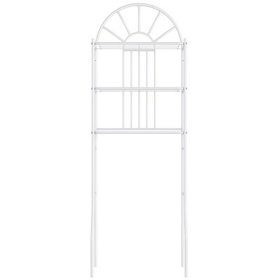White Metal 3-Shelf Over-the-Toilet Bathroom Organizer