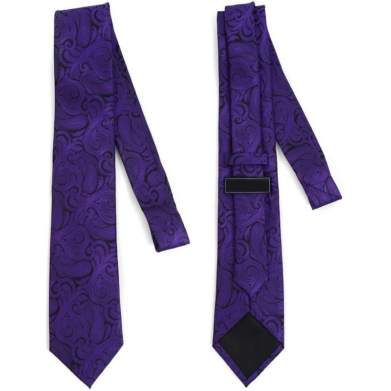 Men's Paisley Microfiber Woven Wedding Neckties, 4 of 5