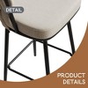 360°Swivel Bar Chairs set of 2, equipped with soft cushioned backrest counter stool, metal leg modern luxury kitchen chair - Leovsnove - 4 of 4