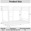 Racxily Metal Bunk Bed with Removable Stairs, Heavy Duty Sturdy Frame with 12" Under-Bed Storage for Teen & Adults - 3 of 4