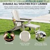 WestinTrends Malibu Folding Adjustable Adirondack Chair with Retractable Ottoman and Cup Holder, Weathered Wood - 4 of 4