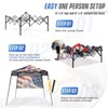 EAGLE PEAK 8x8ft Pop Up Canopy with Sidewall, 8x8 Base 6x6 Top - 2 of 4
